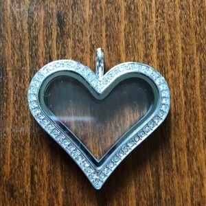 Origami Owl silver heart locket